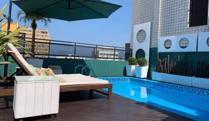 Cobertura Duplex com piscina de 3 quartos, sendo 01 suíte no Centro de Florianópolis/SC