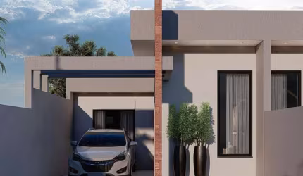 Casa Residencial com 2 quartos  à venda, 60.00 m2 por R$255000.00  - Cara Cara - Ponta Grossa/PR