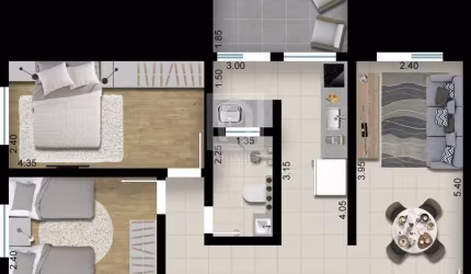 Apartamento novo à venda no bairro Wanel Ville, zona oeste de Sorocaba