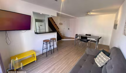 Apartamento Duplex com 1 dormitório para alugar, 70 m² por R$ 6.369,92/mês - Moema - São Paulo/SP