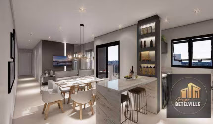 Apartamento com 3 dormitórios à venda, 77 m² - Centro - Pinhais/PR
