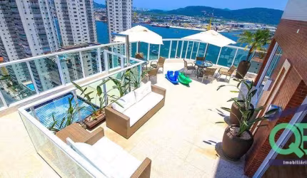 Apartamento Garden com 4 dormitórios para alugar, 335 m² por R$ 15.000,00/mês - Ponta da Praia - Santos/SP