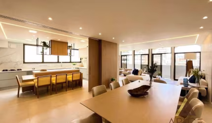MARAVILHSO APARTAMENTO ALTO PADRÃO 100% REFOMADO com 270m² ÚTEIS - 03 SALAS - 03 SUÍTES - 05 W.C - DEP. COMPLETA - 02 VAGAS- VILA RICA/SANTOS