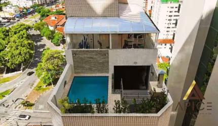 MARAVILHOSA COBERTURA TRIPLEX - 400m² ÚTEIS - 03 SUÍTES - PISCINA - ACADEMIA - ESP. GOURMET com CHURRASQUEIRA - OFFICE - 03 VAGAS PARALELAS - GONZAGA