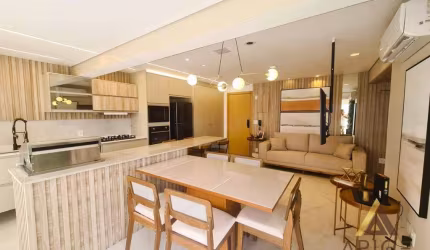 MARAVILHOSO APTO. NOVO EM PRÉDIO LANÇAMENTO COM LAZER COMPLETO - 65m² ÚTEIS - 02 DORM. sendo 01 SUÍTE - VRD. GOURMET - 02 W.C - 01 VAGA DEMARCADA