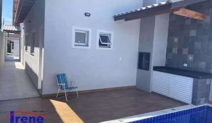 Casa nova, lado praia com 2 dormitórios à venda, 74 m² por R$ 435.000 - Balneário Jardim de Itanhaém (F/Grandesp) - Itanhaém/SP