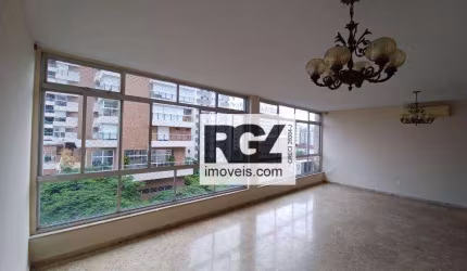 Apartamento com 3 dormitórios para alugar, 198 m² por R$ 6.500,00/mês - Embaré - Santos/SP