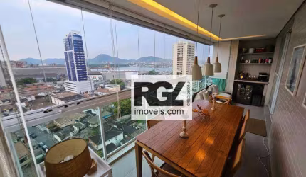 Cobertura com 4 dormitórios à venda, 217 m² por R$ 3.000.000,00 - Ponta da Praia - Santos/SP