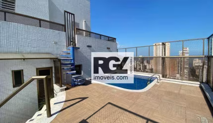 Cobertura com 4 dormitórios à venda, 350 m² por R$ 4.000.000,00 - Embaré - Santos/SP