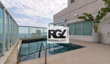 Espetacular cobertura com vista panorâmica do mar, 272 m² por R$ 4.890.000 - Boqueirão - Santos/SP