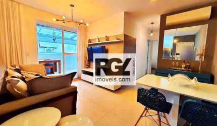 Apartamento com 2 dormitórios para alugar, 89 m² por R$ 7.000,00/mês - Ponta da Praia - Santos/SP
