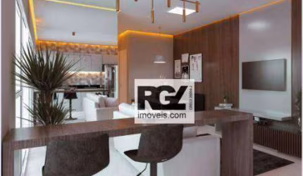 Apartamento com 2 dormitórios à venda, 59 m² por R$ 565.000,00 - Estuário - Santos/SP