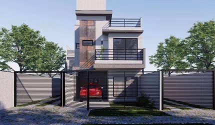 Sobrado com terraço à venda, 112 m² por R$ 749.000 - Xaxim - Curitiba/PR