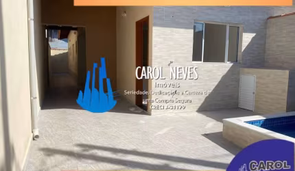 CASA NOVA 2 DORMITÓRIOS SUÍTE FINANCIAMENTO BANCÁRIO FLÓRIDA MIRIM MONGAGUÁ
