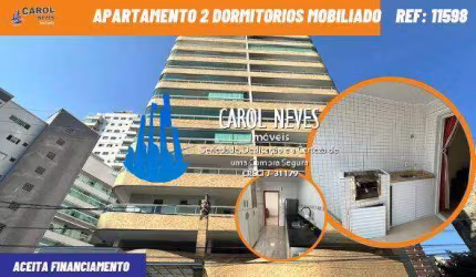 APARTAMENTO 2 DORMITORIOS MOBILIADO FINANCIAMENTO BANCARIO PRAIA GRANDE
