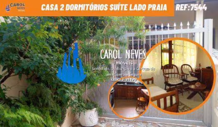 CASA 2 DORMITÓRIOS  SUÍTE LADO PRAIA À VISTA VILA CAIÇARA PRAIA GRANDE