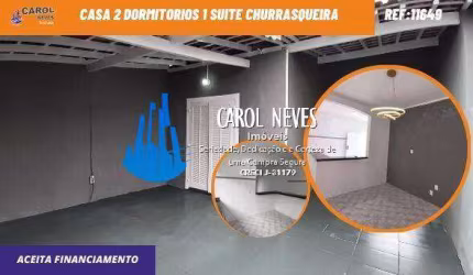 CASA 2 DORMITORIOS 1 SUITE LADO PISTA FINANCIAMENTO BANCARIO MONGAGUA