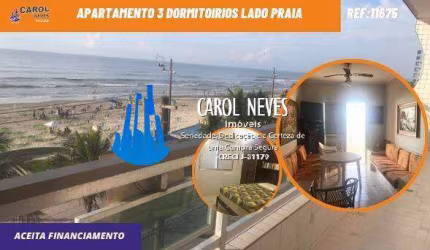 APARTAMENTO 3 DORMITORIOS LADO PRAIA FINANCIAMENTO CENTRO DE MONGAGUA