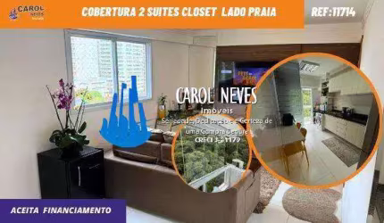 COBERTURA 2 SUITES CLOSET LADO PRAIA FINANCIAMENTO BANCARIO PRAIA GRANDE