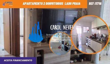 APARTAMENTO 2 DORMITORIOS SUITE LADO PRAIA FINANCIAMENTO MONGAGUA