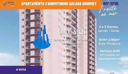 APARTAMENTO 3 DORMITORIOS SACADA GOURMET A VISTA MONGAGUA