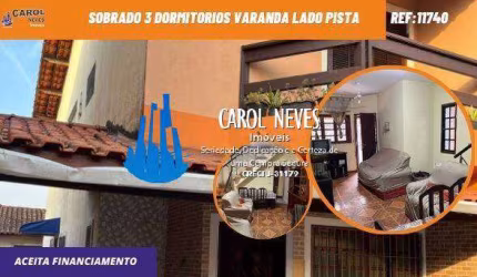 SOBRADO 3 DORMITORIOS VARANDA LADO PISTA FINANCIAMENTO ITANHAEM