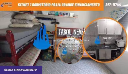 KITNET 1 DORMITORIO LADO PRAIA FINANCIAMENTO BANCARIO PRAIA GRANDE
