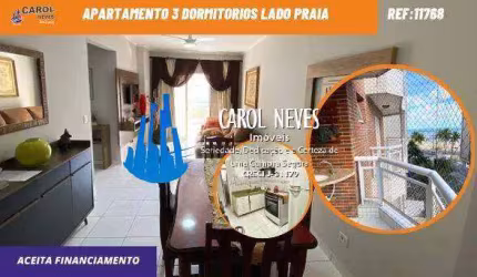 APARTAMENTO 3 DORMITORIOS LADO PRAIA FINANCIAMENTO OCIAN PRAIA GRANDE