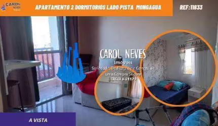 APARTAMENTO 2 DORMITORIOS LADO PISTA  A VISTA MONGAGUÁ