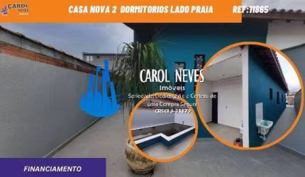 CASA 2 DORMITORIOS PISCINA FINANCIAMENTO BANCARIO LADO PRAIA ITANHAEM