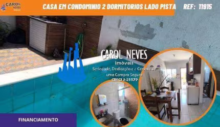 CASA CONDOMINIO FECHADO 2 DORMITORIOS LADO PRAIA FINANCIAMENTO ITANHAEM
