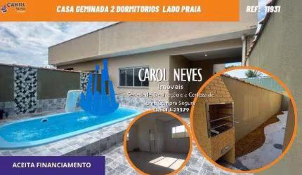 CASA 2 DORMITORIOS PISCINA LADO PRAIA FINANCIAMENTO ITANHAEM