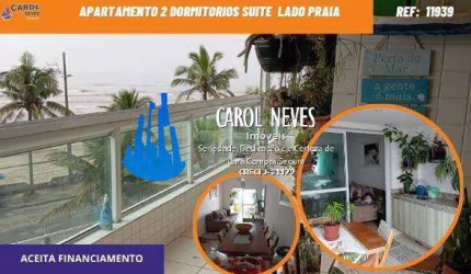 APARTAMENTO 2 DORMITORIOS PISCINA LADO PRAIA FINANCIAMENTO MONGAGUA