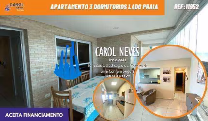 APARTAMENTO 3 DORMITORIOS PISCINA LADO PRAIA FINANCIAMENTO MONGAGUA