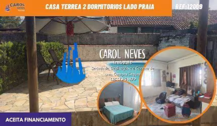 CASA TERREA 2 DORMITORIOS LADO PRAIA FINANCIAMENTO BANCARIO ITANHAEM