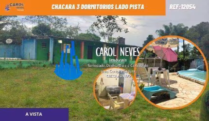 CHACARA 3 DORMITORIOS PISCINA A VISTA LADO PISTA MONGAGUA