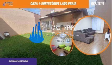 CASA 4 DORMITORIOS LADO PRAIA FINANCIAMENTO BANCARIO ITANHAEM