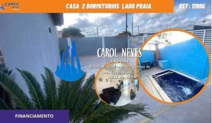 CASA EM CONDOMÍNIO  2 DORMITORIOS PISCINA LADO PRAIA FINANCIAMENTO ITANHAEM