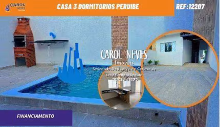 CASA 3 DORMITORIOS PISCINA LADO PRAIA FINANCIAMENTO PERUIBE