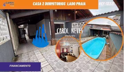 CASA 2 DORMITORIOS SUITE LADO PRAIA FINANCIAMENTO MONGAGUA