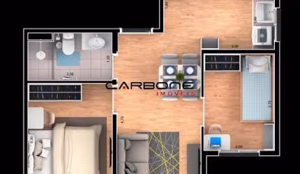 Apartamento com 2 quartos à venda na Rua Flora, Brás, São Paulo por R$ 370.000