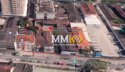 Terreno à venda, 1600 m² na Vila Mathias - Santos/SP