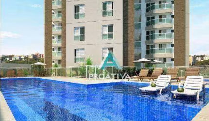 Apartamento com 2 dormitórios para alugar, 59 m² por R$ 3.002,50/mês - Centro - Santo André/SP