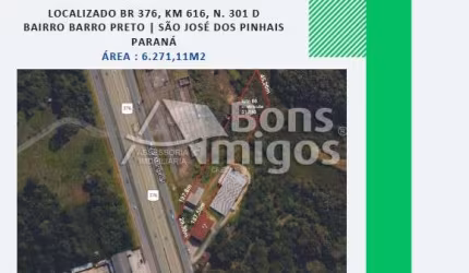 Terreno à venda na Rodovia BR-376, 301 D, Barro Preto, São José dos Pinhais por R$ 1.800.000