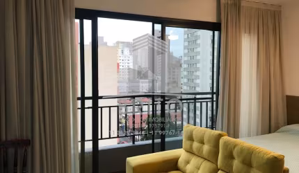 Stúdio novo e totalmente mobiliado à 5 minutos do metrô Santana. Andar alto,  vista para o aeroporto Campo de Marte, ar condicionado, fino acabamento