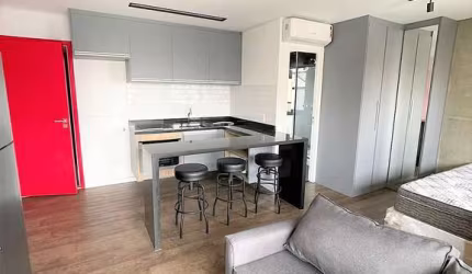 Apartamento Loft à venda 40m², totalmente mobiliado, 01 dormitório, sala, cozinha, banheiro e 01 vaga