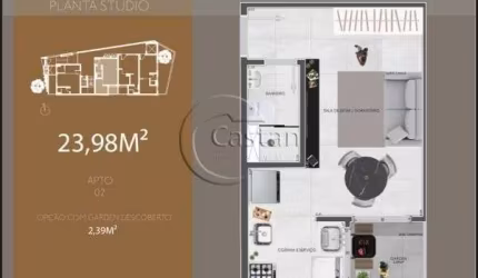 Apartamento com 1 quarto à venda na Rua Umuarama, --, Vila Prudente, São Paulo, 23 m2 por R$ 226.000