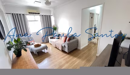 OPORTUNIDADE VILA BELMIRO! Reformado e charmoso apartamento de 2 dorms com vaga fechada a venda em Santos – SP