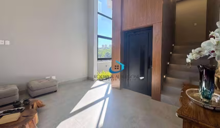Casa Alto Padrão com Elevador Cond. Bellevie Decorada Completa 4 suites Gourmet Integrado ao Home e Jantar Linda vista Piscina Aquecida Jardim