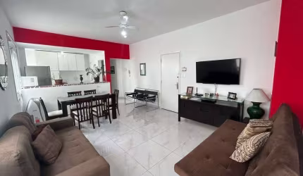 Apartamento 2 Dormitórios, Sala com dois ambientes, Cozinha americana, 2 Banheiros - Vista Lateral Mar
